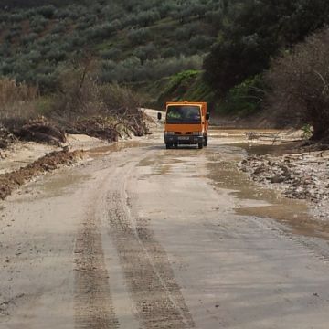 Carretera CO-7204, esta mañana. (Foto: Antonio J. Sobrados)