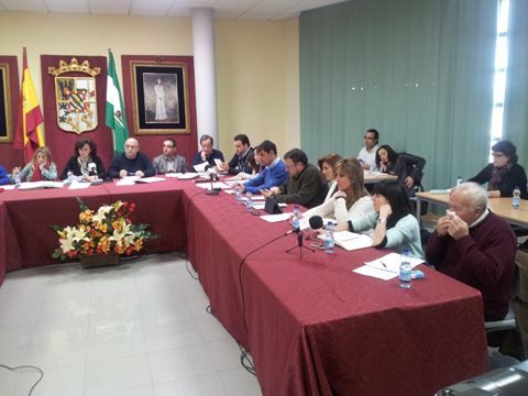 Un momento del desarrollo, ayer, del Pleno. (Foto. A.J.Sobrados)