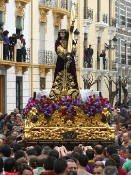 La venerada imagendurante el pasado Viernes Santo. (Foto: R. Cobo)