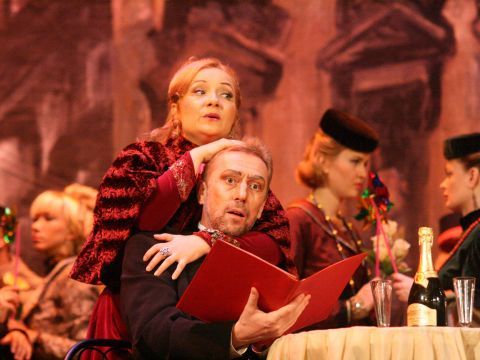 La soprano Anastasiya Golub (Musseta), ayer en el Teatro Victoria. (Foto: A.J.Sobrados)