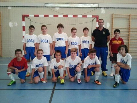 Plantilla del equipo alevín de fútbol sala. (Foto: Cedida)