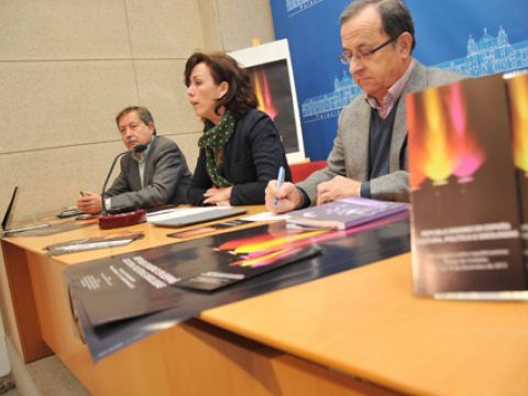 Barragán, Ceballos y Forcada durante la presentación de esta séptima edición del congreso. (Foto: África Villén)