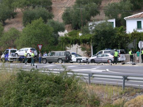 Panorámica del lugar en el que ha tenido lugar el accidente. (Foto: R. Cobo)